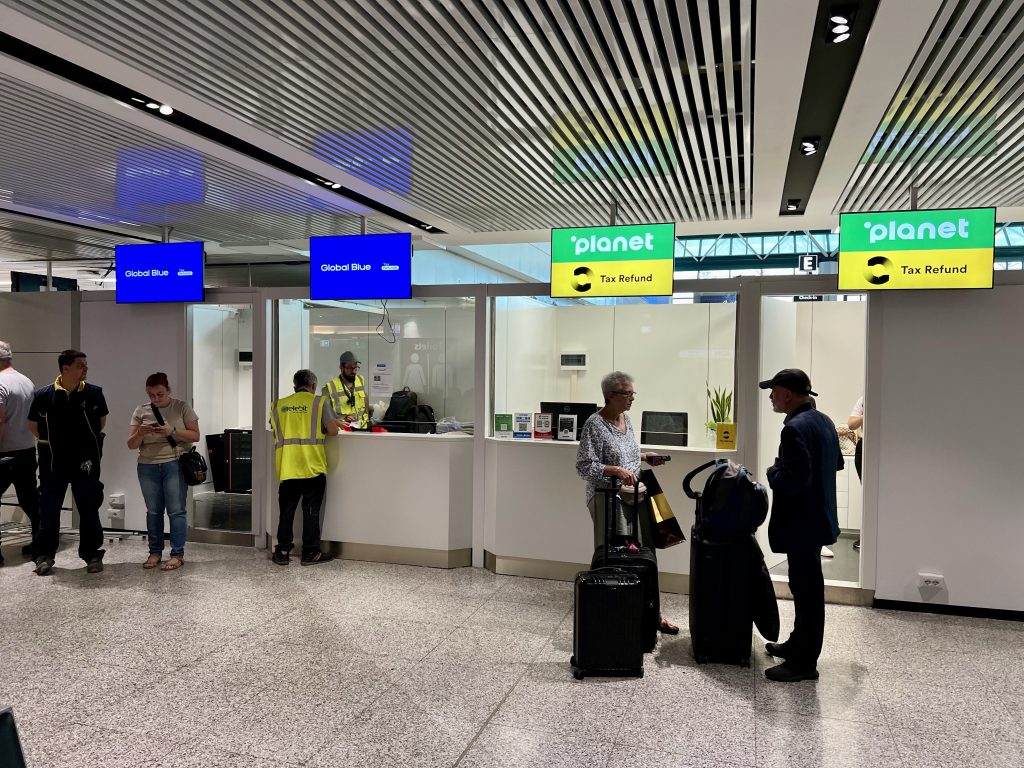 These are the VAT refund counters before security.